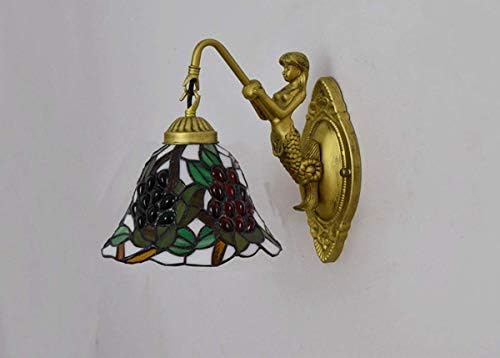Classic Black Bottom Grape Wall Lamp Tiffany Style