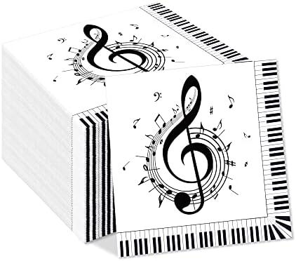 40PCS Music Note Themed Paper Napkins for Parties