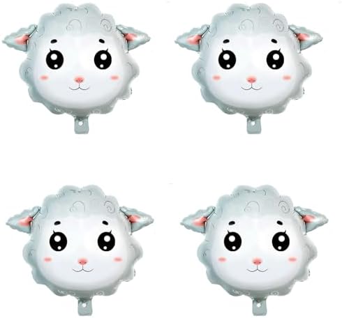 4PCS Sheep Balloon Animal Themed Party Decorations