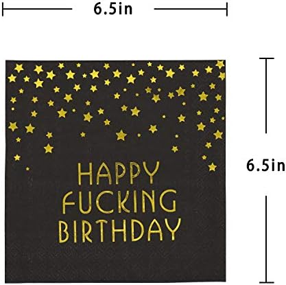Pandecor 50 Pack 3 Layer Gold Confetti Napkins