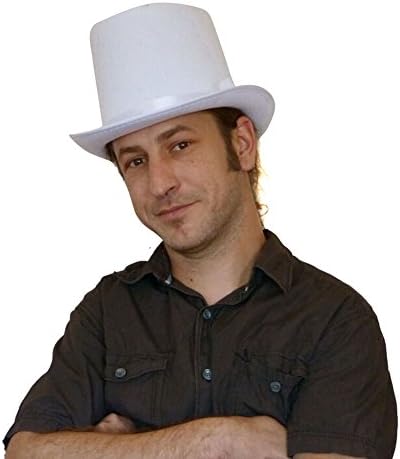 Funny Party Hats White Felt Top Hat