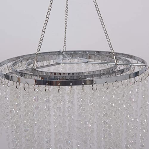 FlavorThings Iridescent Beaded Chandelier 3 Tiers