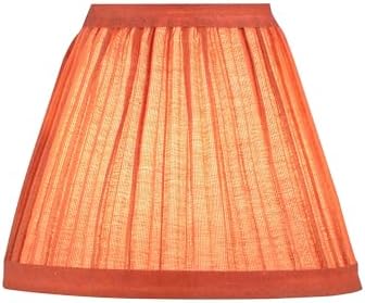 Aspen Creative 51517-2 Brass Clip-On Chandelier Lamp Shades Carrot Faux Silk