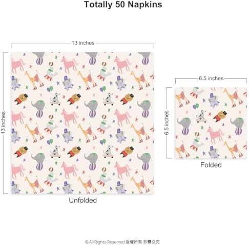 Cheerland Circus Themed Paper Napkins 50pcs