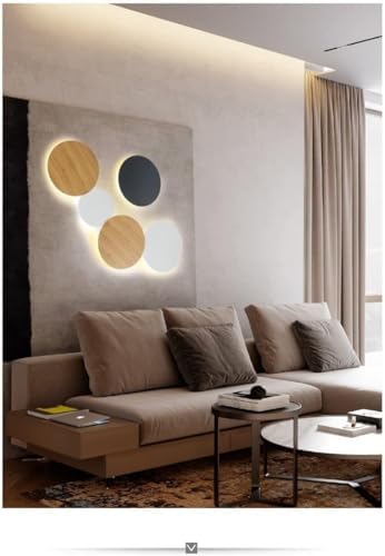 Modern Round LED Wall Lamp for Living Room and Bedside Lighting