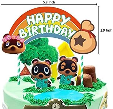 Animal Crossing Birthday Party Decor - Banners Balloons Cake Toppers