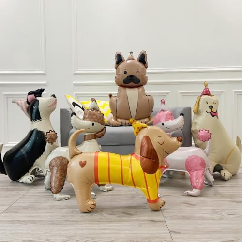 Hungdao 6pcs Dog Balloons Birthday Party Decorations