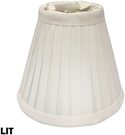 Royal Designs Inc Empire Pleated Chandelier Shade White 3x6x5