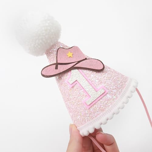 KOJIN First Birthday Cowgirl Crown for Girls