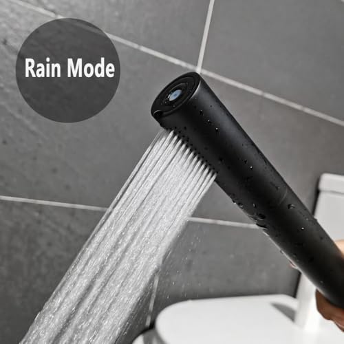 Matte Black Handheld Shower Head with 22 Inch Brass Slide Bar Kit