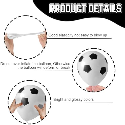 30pcs Soccer Balloons for Soccer Party Decorations