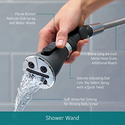 Peerless Sidekick Touch-Clean Shower Head with Handheld Wand and Hose