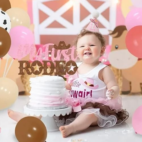 KOJIN First Birthday Cowgirl Crown for Girls