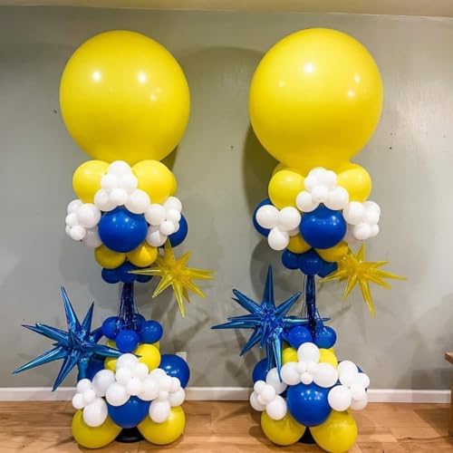 Blue Star Balloons 12 Pack for Birthday Party Decor