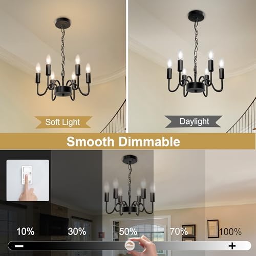 Hansang Black Chandelier with Adjustable Rope