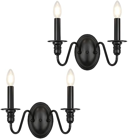 Farmhouse Wall Sconce 2 Pack Industrial Style