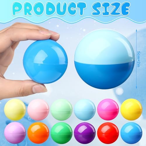 120 Pcs 2 Inch Colored Gumball Machine Capsules