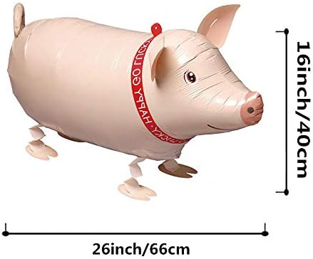 Soochat Walking Pig Balloons 3Pcs Decorations