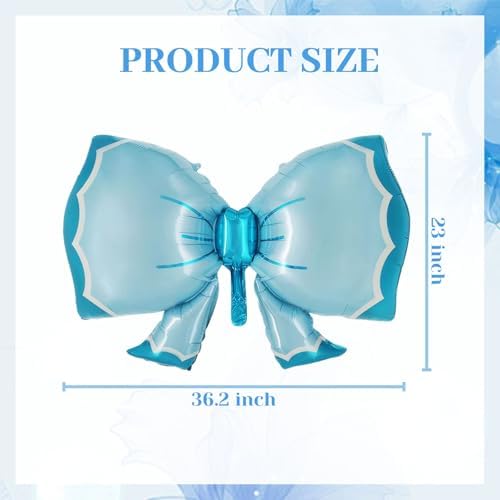 4 Piece Blue Bow Balloon Decorations for Parties