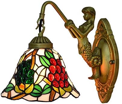 Classic Black Bottom Grape Wall Lamp Tiffany Style
