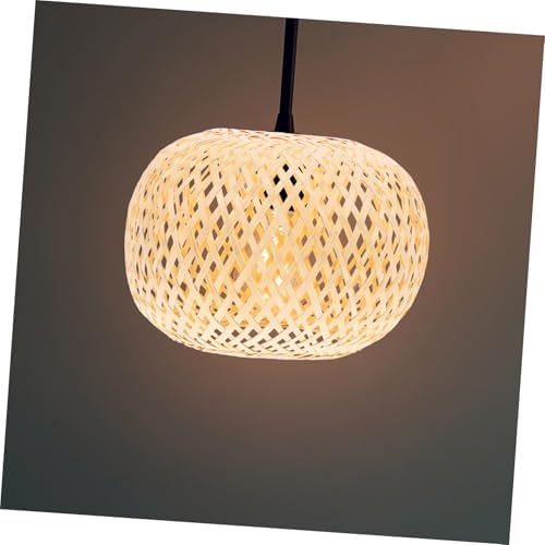 Rustic Wicker Chandelier Lampshade Decor White Basket E27