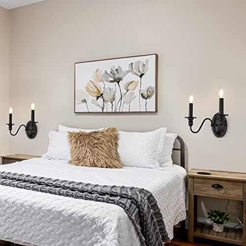 Farmhouse Wall Sconce 2 Pack Industrial Style