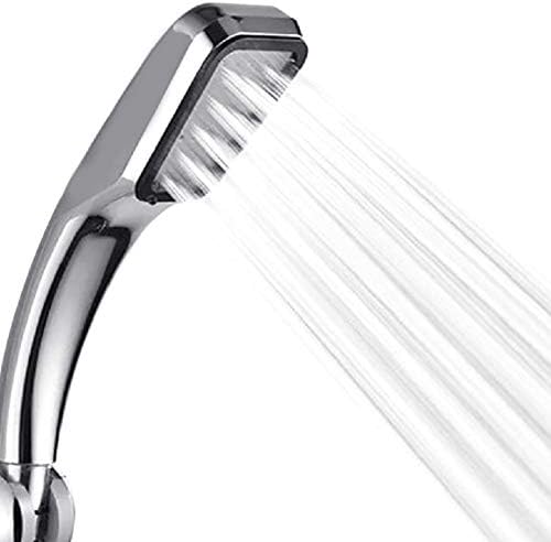 High Pressure Handheld Shower Head with 300 Holes Square Sprayer Nozzle Orange