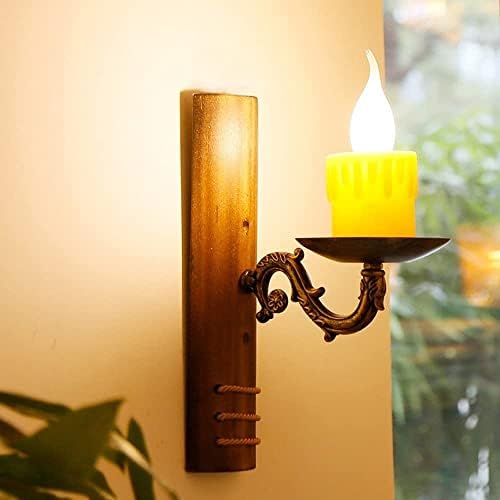 Antique Farmhouse Wall Light Sconce with Resin Shade