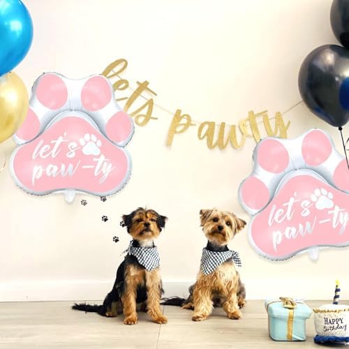 APUXXJUPA Paw Print Balloons 28x26in Dog Party Supplies