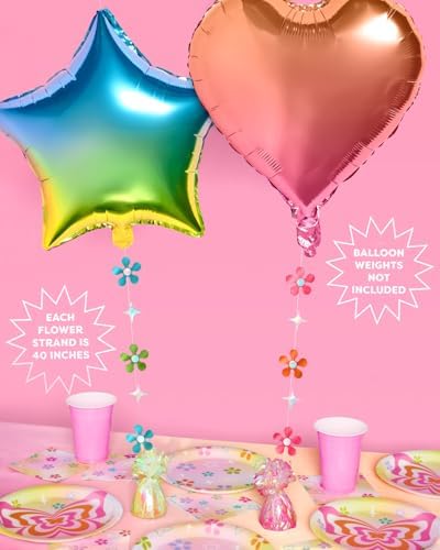 XO Fetti Groovy Rainbow Foil Balloon Pack 4 Pack