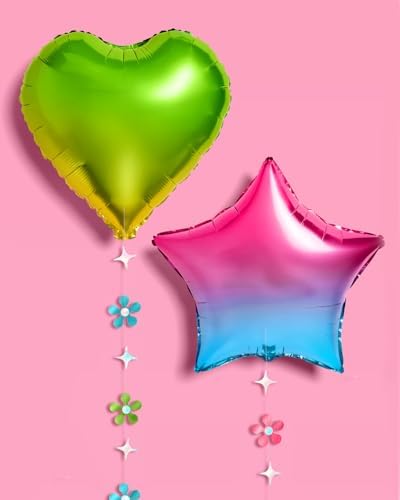 XO Fetti Groovy Rainbow Foil Balloon Pack 4 Pack