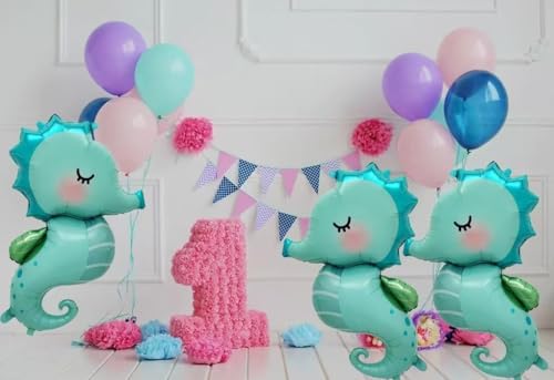 386 Inch Sea Horse Mylar Balloons Set of 6