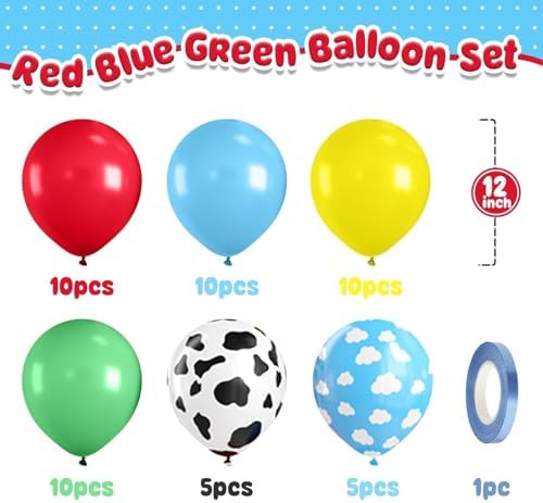 Farm Animal Print Balloons Set 50Pcs 12 Inch Party Decor