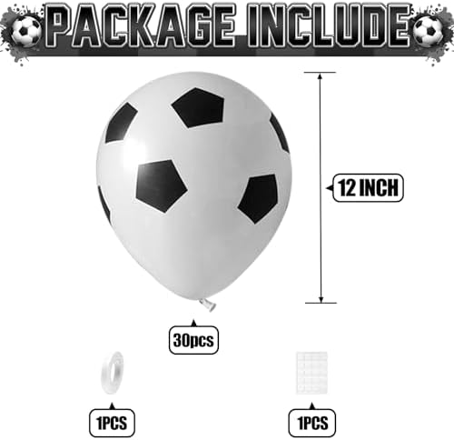 30pcs Soccer Balloons for Soccer Party Decorations
