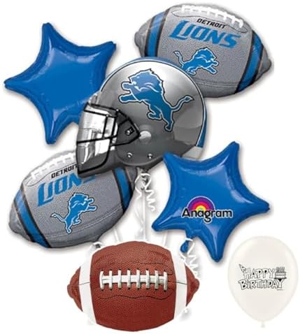 7 Piece Birthday Balloons Lions Party Bouquet 1