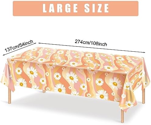 Tiamon 3 Pack Retro Hippie Tablecloths