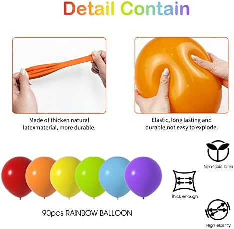 Rainbow Balloon Garland Kit with 90 Balloons