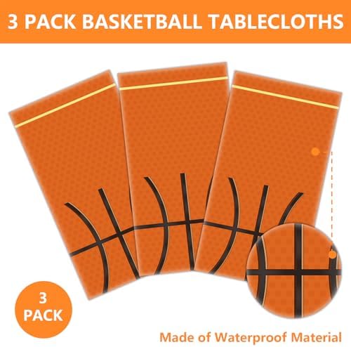 3pcs Basketball Party Tablecloth 54x108 Inches