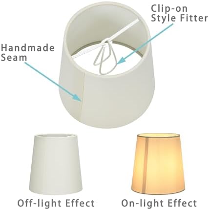 Lampwell Virgo Clip-on Chandelier Lamp Shades Set of 6 Beige