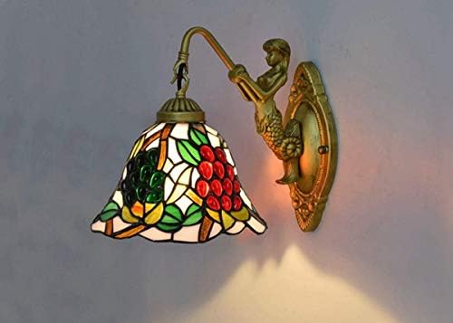 Classic Black Bottom Grape Wall Lamp Tiffany Style