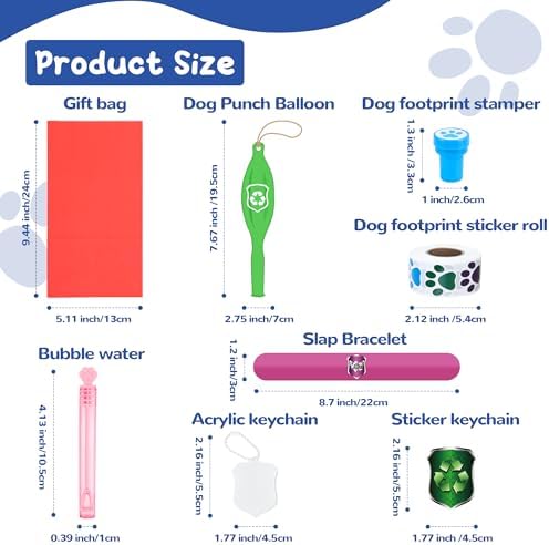 75PCS Dog Paw Party Favor Pack for Kids
