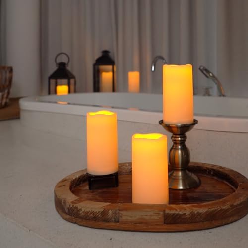 Amagic 3x6 Inch Waterproof Flameless Candles with Remote and Timer