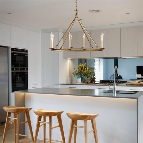 LOVEDIMA 354 Antique Brass 8 Light Chandelier