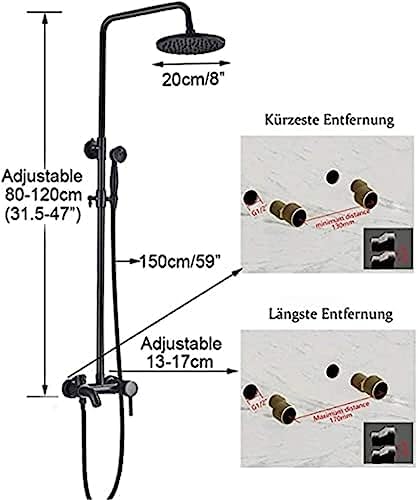 TECKI LED Shower Head with Hand Sprayer and 8 Massage Nozzles