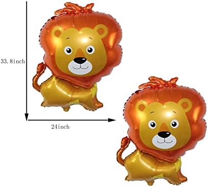 CHIL 4PCS 33 Inch Lion Foil Balloons