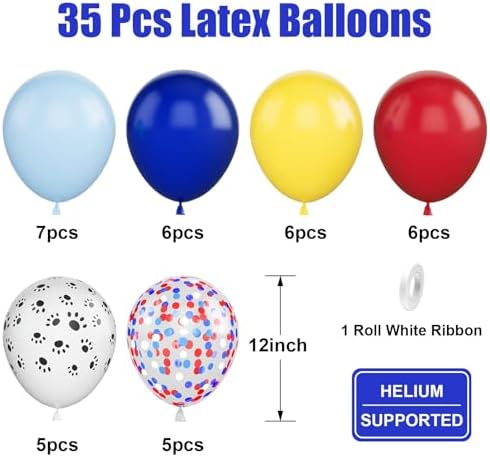 Adorely Dog Paw Balloons 12 Inch Party Decorations
