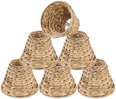 Aspen Creative 51004-6 Water Hyacinth Lamp Shades Set of 6