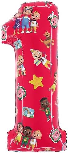 Toyland 27 Inch Cocomelon Number Foil Balloon - Kids Party Decor