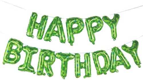 TUMEYET Cartoon Happy Birthday Balloons 16 Inch Letter Number Decorations