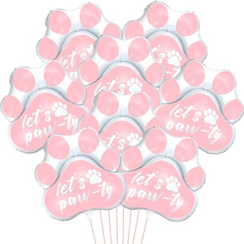 APUXXJUPA Paw Print Balloons 28x26in Dog Party Supplies